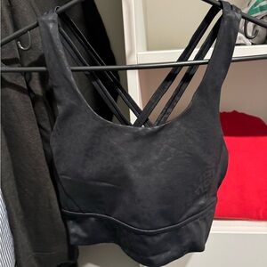 Black Strappy Sports Bra